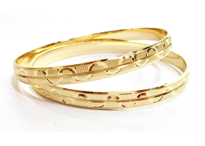 Gold Plated | Diamond Cut Bangles